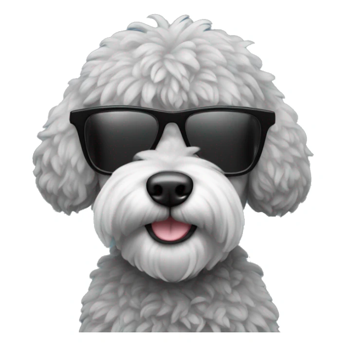 Black and grey ozzie doodle with sunglasses sticker
