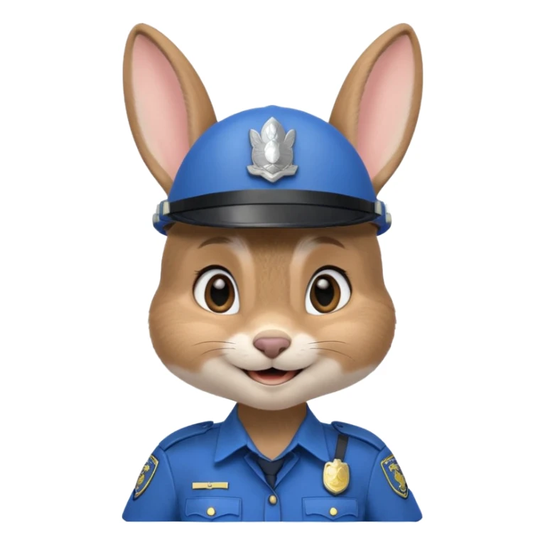 judy hopps, Rabbit police, blue uniform including helmet of uniform sticker