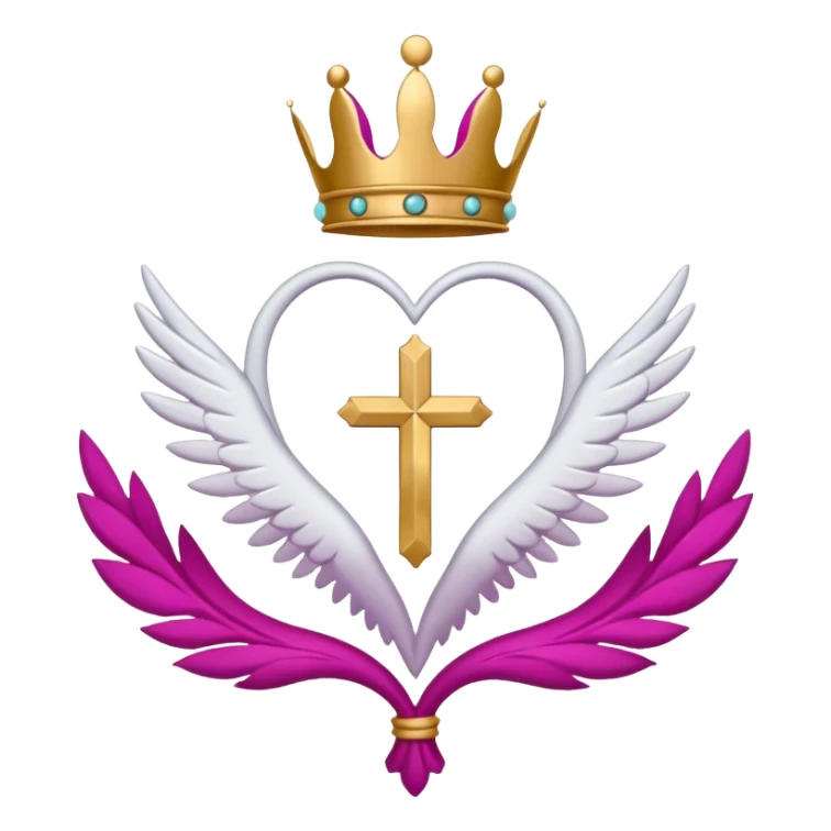 ave maria's emblem with a touch OF MAJENTA sticker