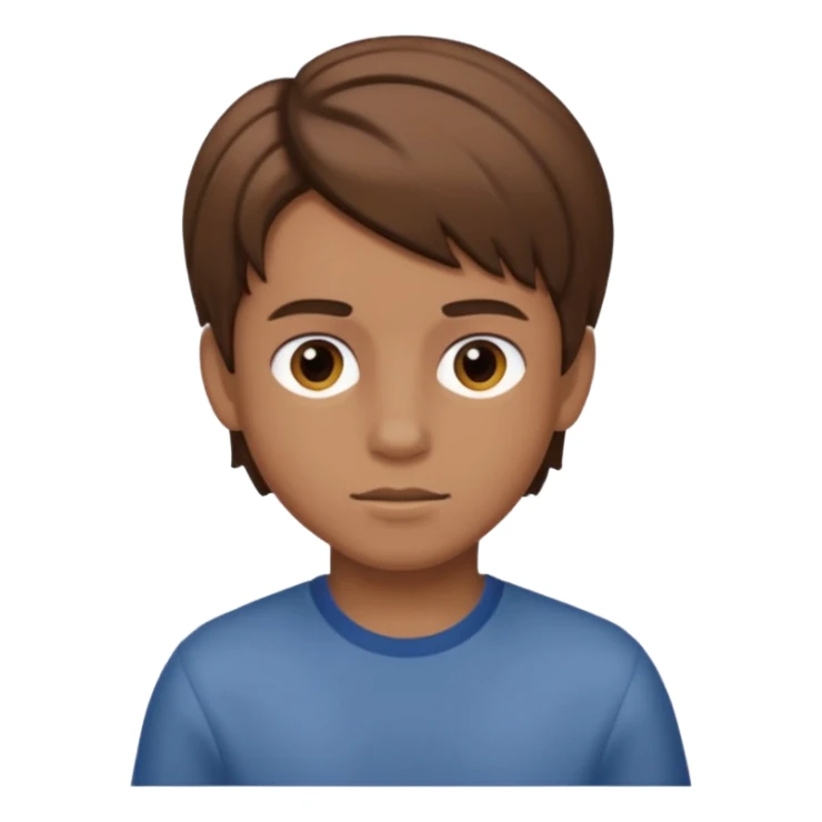 Niño con el pelo divido en dos sticker