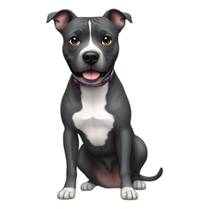 dark grey staffordshire terrier sticker
