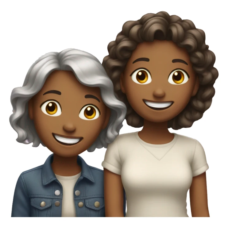 happy girls sharing a moment sticker