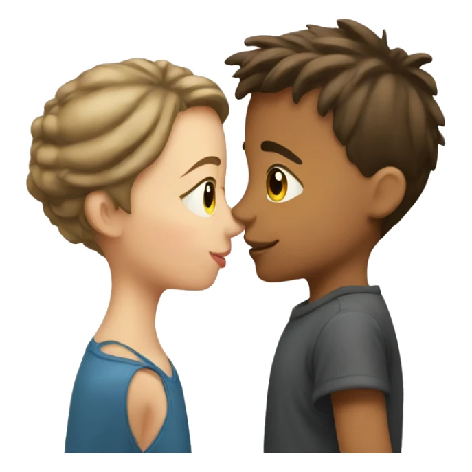 A boy and a girl kissing  sticker