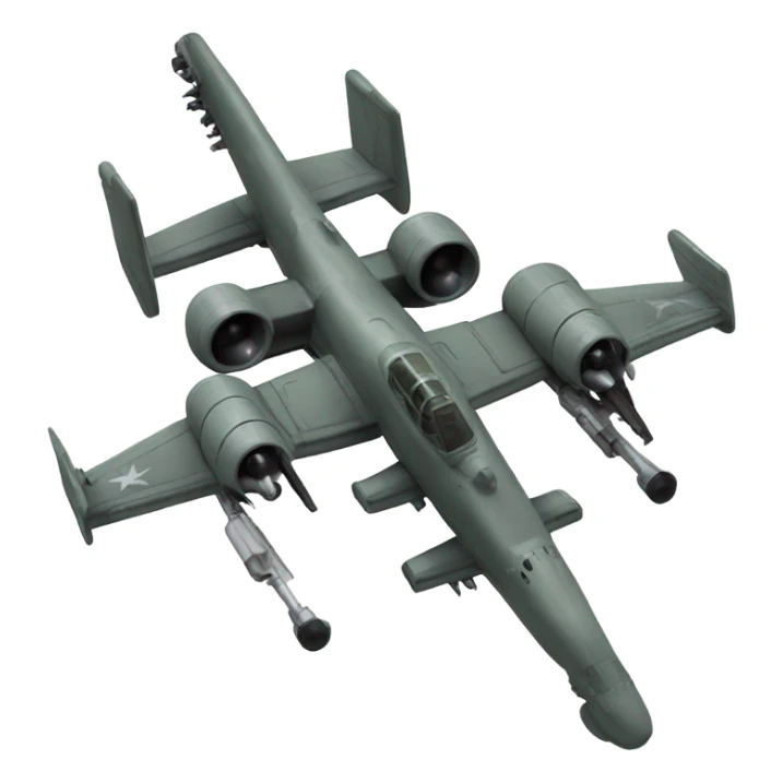 A-10 warthog military plane with Gatlin gun sticker