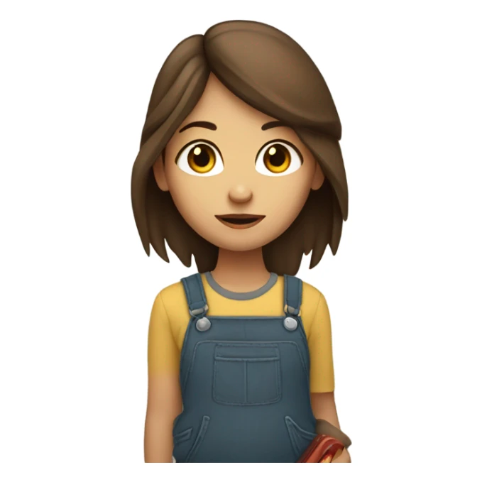 brown hair girl have a sign with “I’m dura” sticker