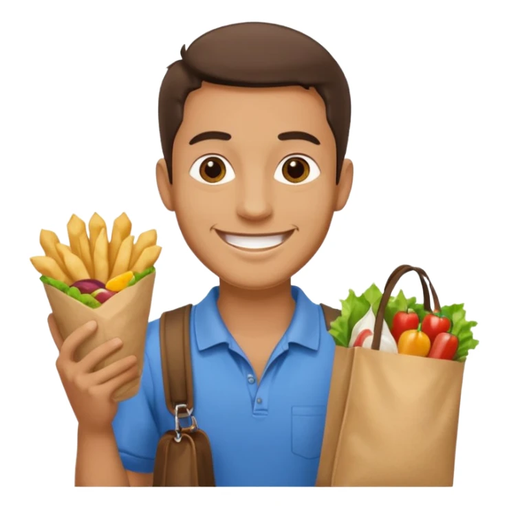 Street Food Shopper man  sticker