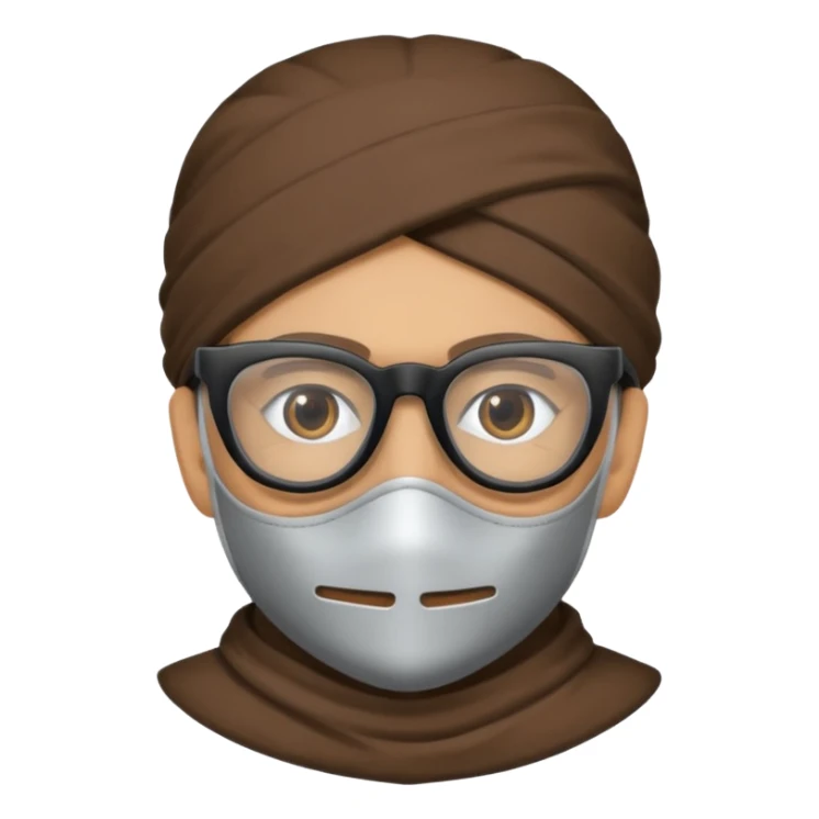 Face glasses grolzy bandit sticker