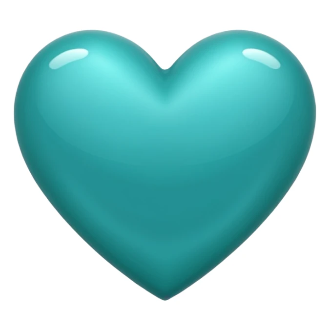 Ios Teal heart emoji sticker