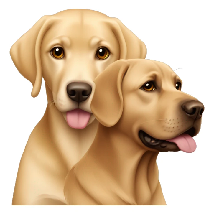 Brown Labrador and blonde girl love sticker