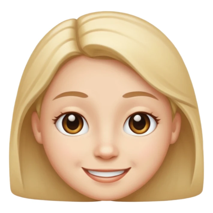 Round face and crossed eyes and smile sticker