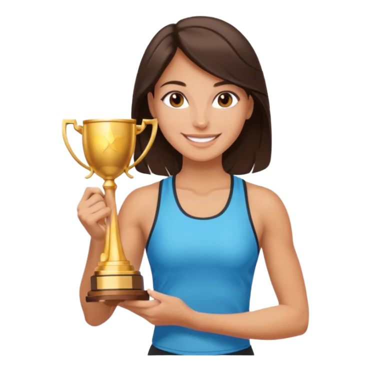 Champion marathon award winner beautiful brunette sticker