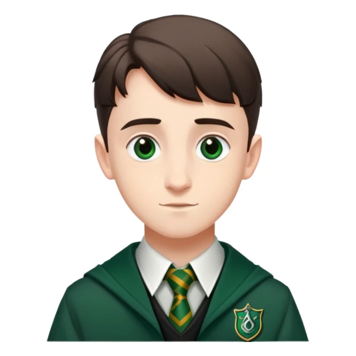 Miles Bletchley  in harry potter, wear hogwarts slytherin uniform sticker