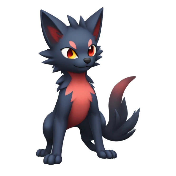 Litten-Zorua-Nargacuga-Fakemon-hybrid full body sticker