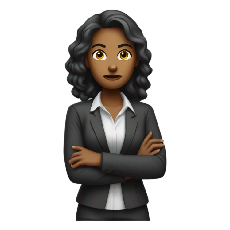 Nervous female boss  sticker
