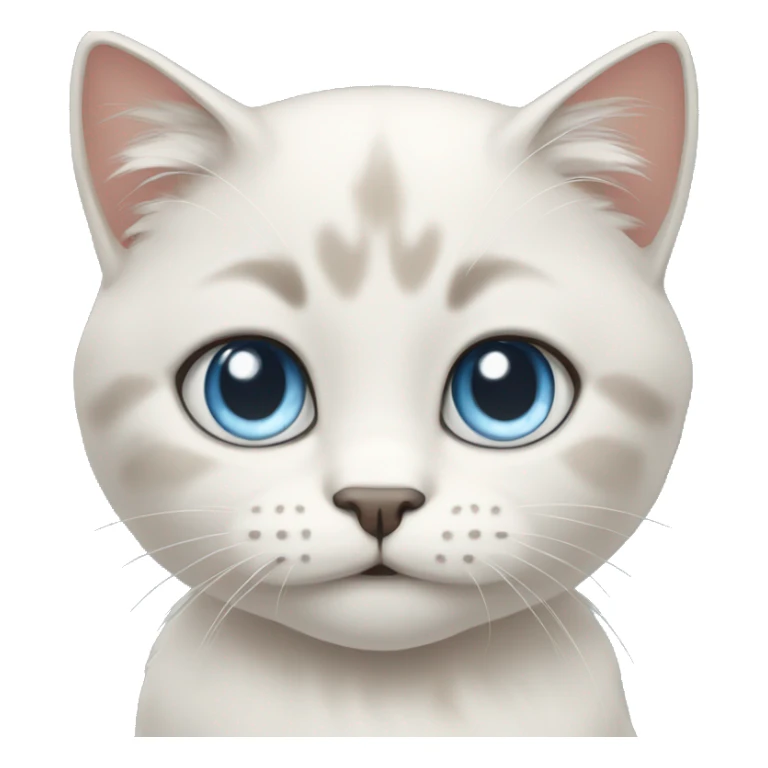 creamish with grey blue eyes cat sticker