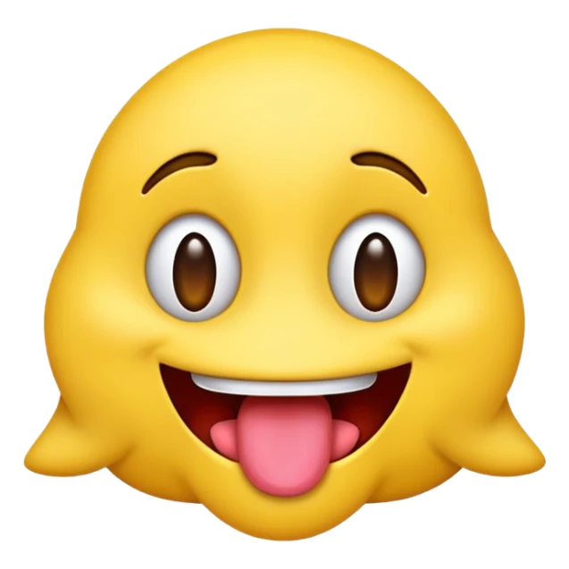 sticking out tongue emoji sticker