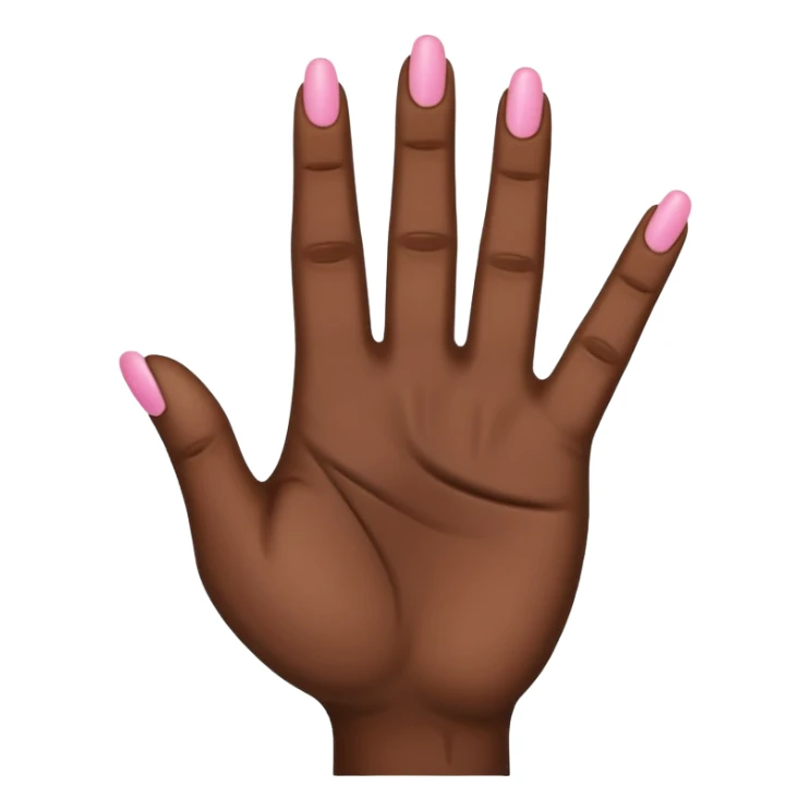 Black hand with middle and index finger crossed with pinky up sticker
