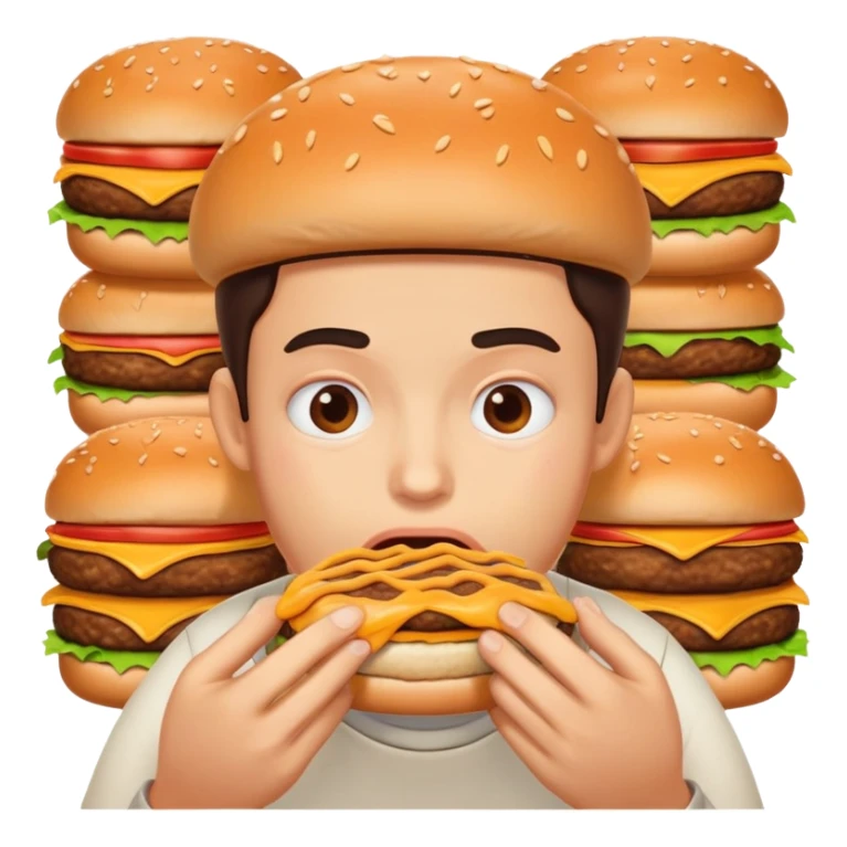 Casoh eating 1000 burgers sticker