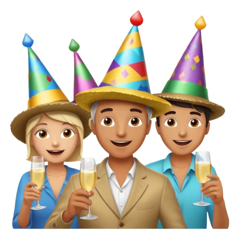 a guy excited with some festival background  sticker