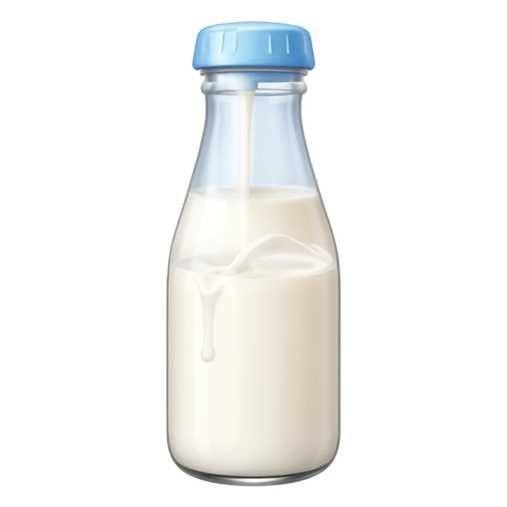 baby Milk bottle with measuring marks and milk drops sticker