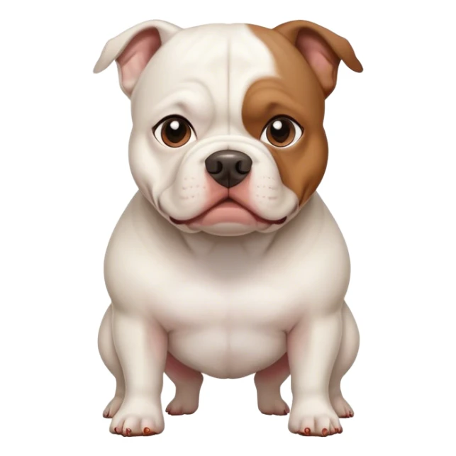 White American Bully Dog with a brown face standing  sticker