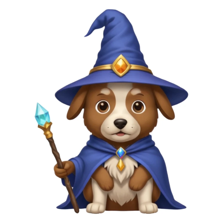 Dog wizard sticker