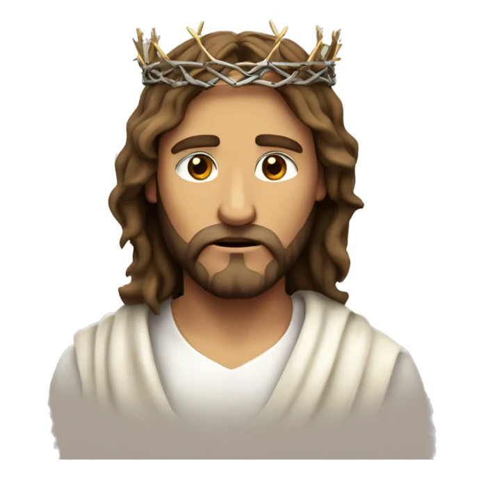 Jesus Christ wearing the crown of thorns sticker