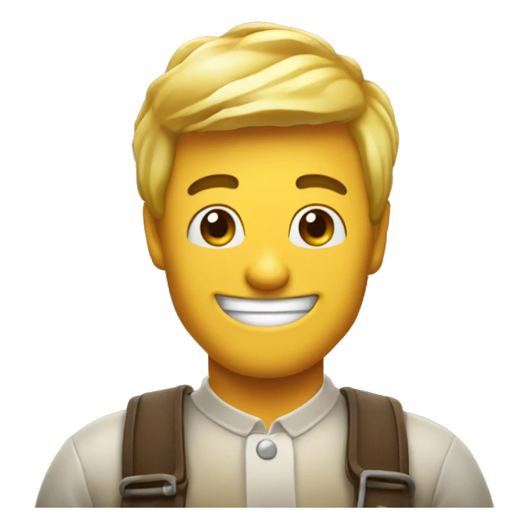 amoji sorridente bebendo cerveja sticker