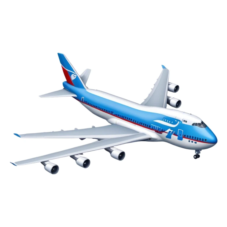 Boeing 747 - Boeing (Model Year: 2020) (Iconic colour: White with red and blue) sticker