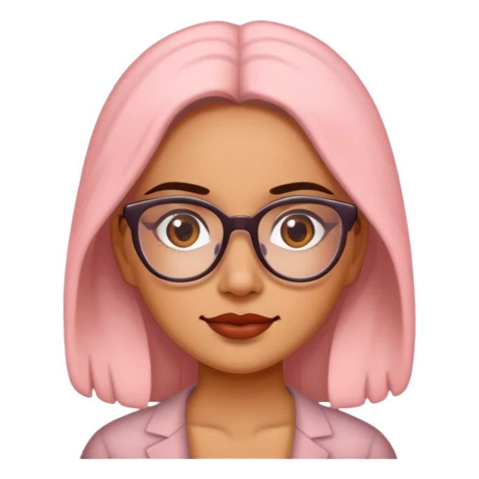 Mexican woman blushing with glasses sticker