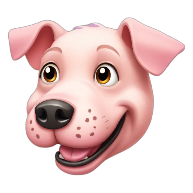 silly piggy doggy sticker