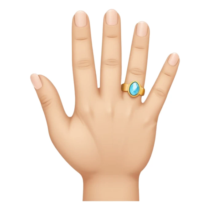 the ring finger, index finger, and middle finger facing up while the thumb and pinky finger are closed sticker