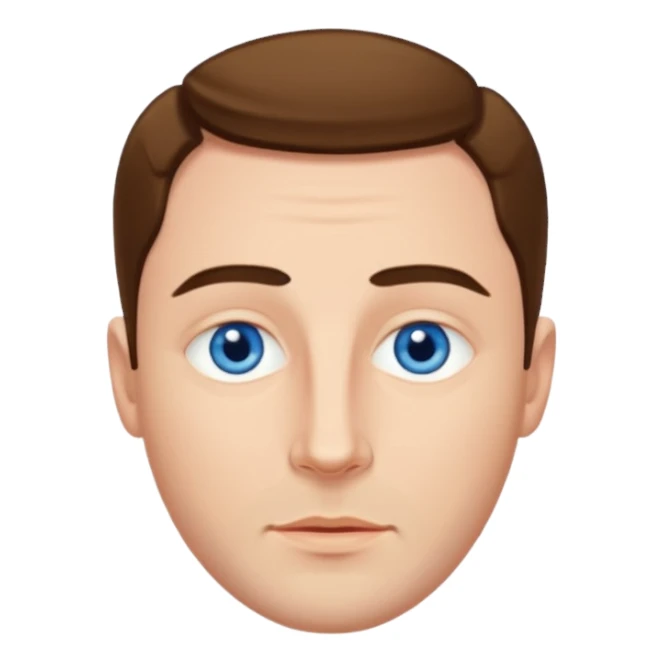 a man with deep blue almond eyes and hollow cheeks with a perfect jawline sticker