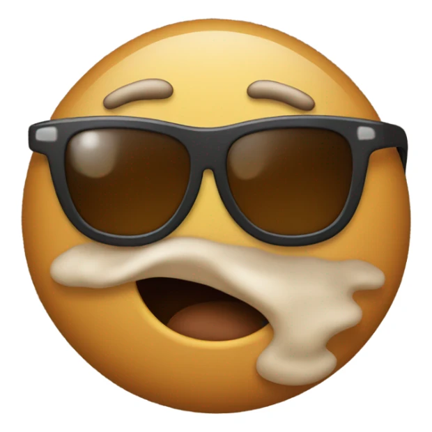 Poop emoji with sunglasses sticker