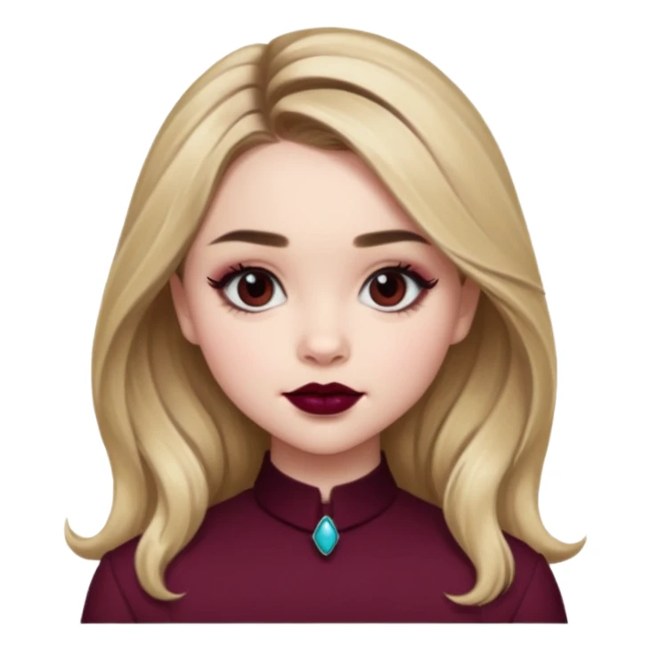 Sabrina carpenter wearing burgundy lipstick  sticker