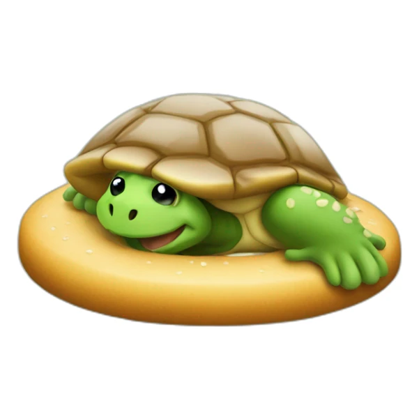 Tortue qui mange un donnut sticker