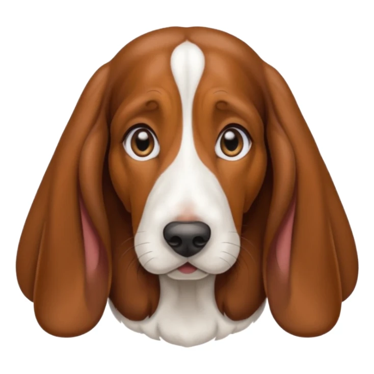 Cute female Basset hound getting an eye exam  sticker