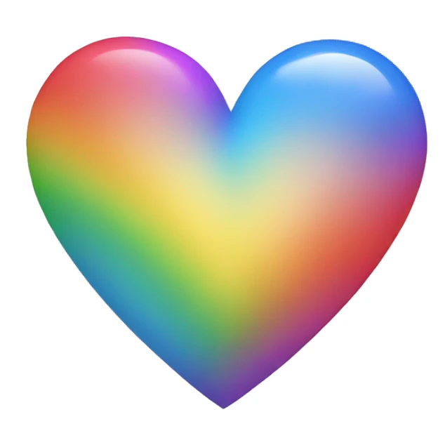 rainbow heart sticker