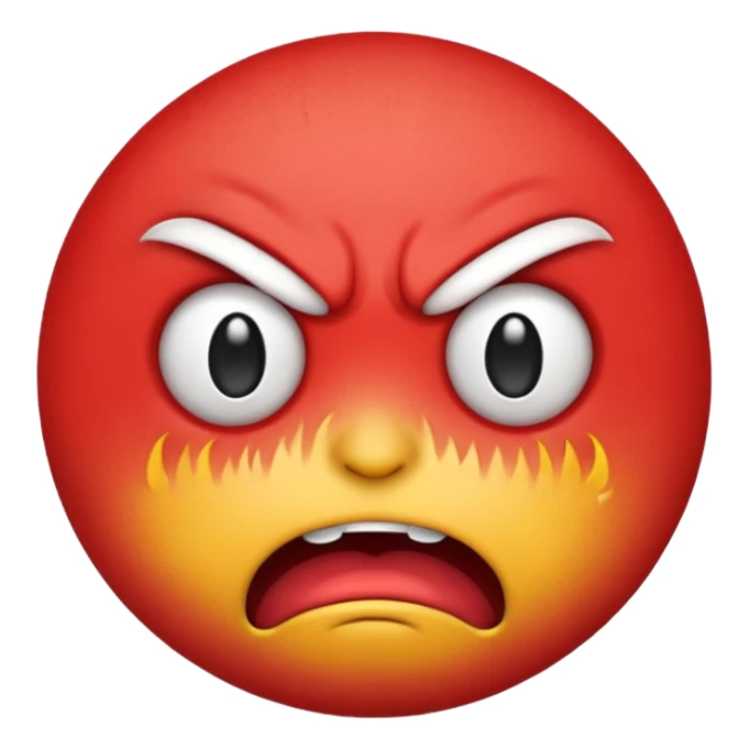 angry emoji making a kind of hmph face sticker