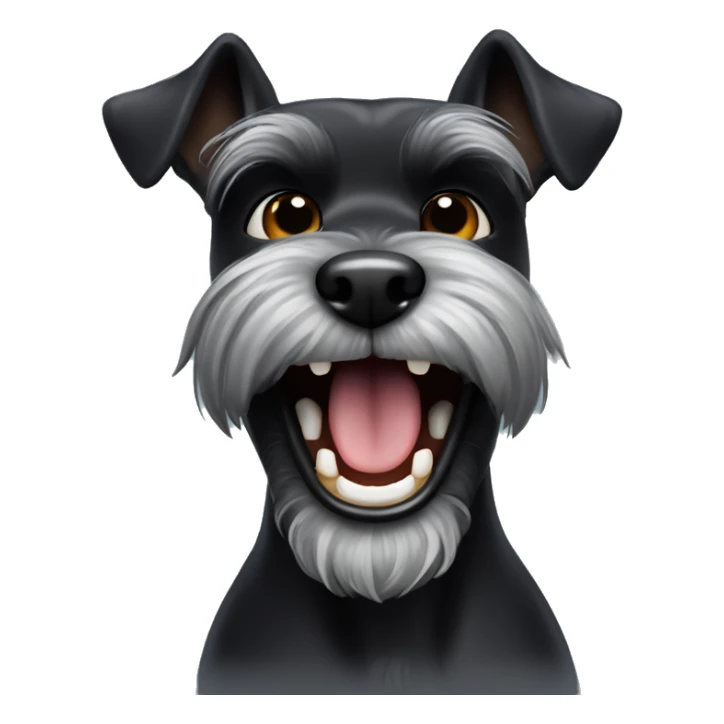 minature schnauzer black dog laughing evil sticker