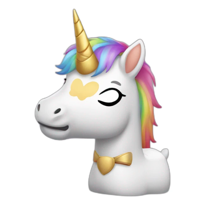 chico disfrazado de unicornio kawai sticker