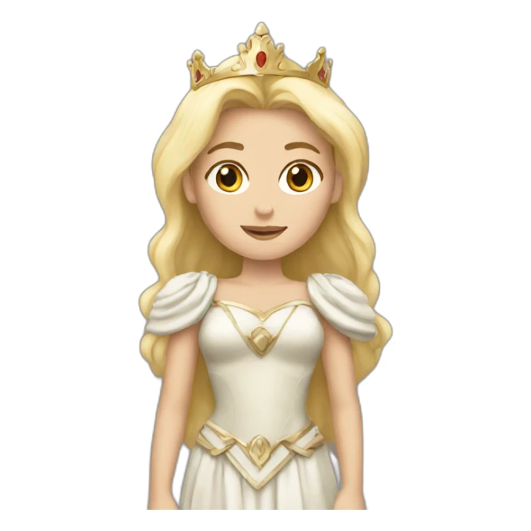 Women blond princess with rock sticker