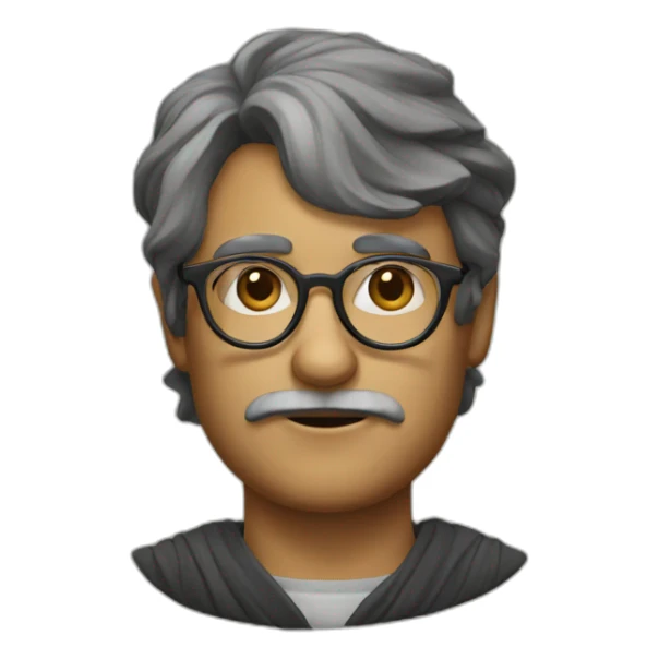 philosopher with glasses and a stick sticker