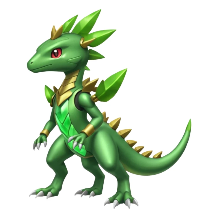 Shiny Aural Kecleon-Sceptile-Genesect-Fakémon-fusion (full body) sticker