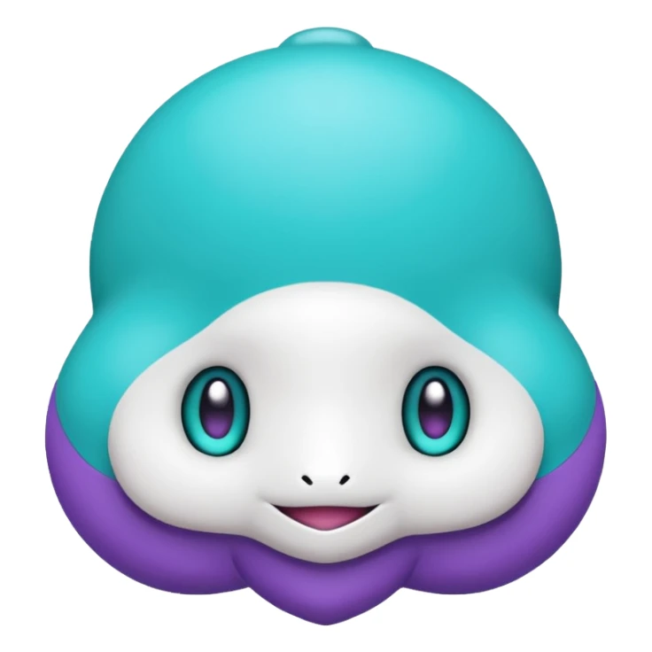 Rappidash pokemon white teal purple sticker