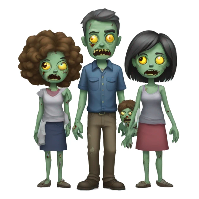 zombie family sticker