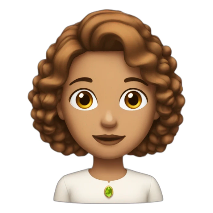 Queen brown Hair sticker