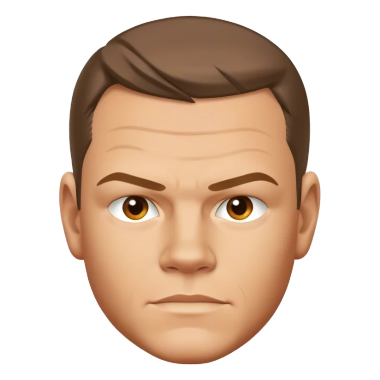 photorealistic Matt Damon character from Avatar movie sticker