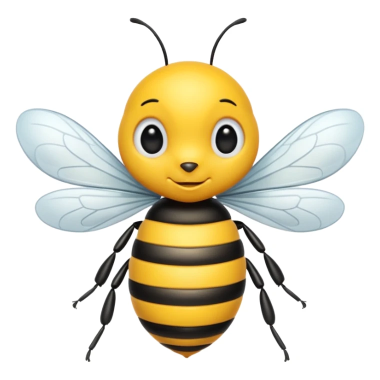 eu quero uma abelha e no corpo dela tem a letra A cursiva sticker