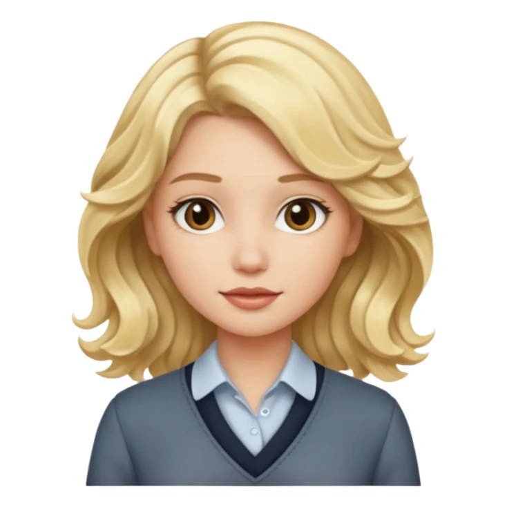iOS 18 aesthetic wavy blondie girl sticker